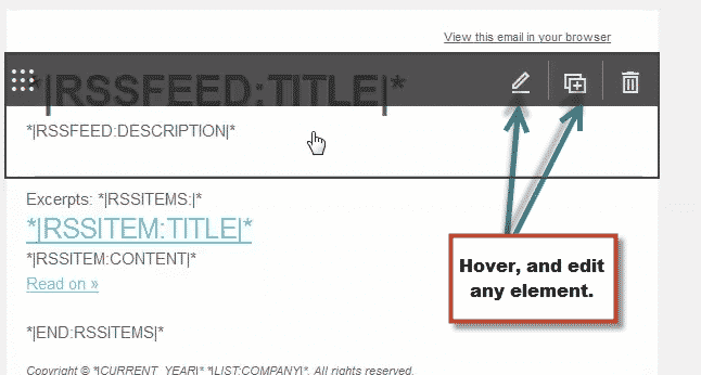 edit MailChimp email content
